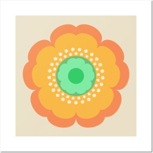 70s Flower T-Shirt Posters and Art